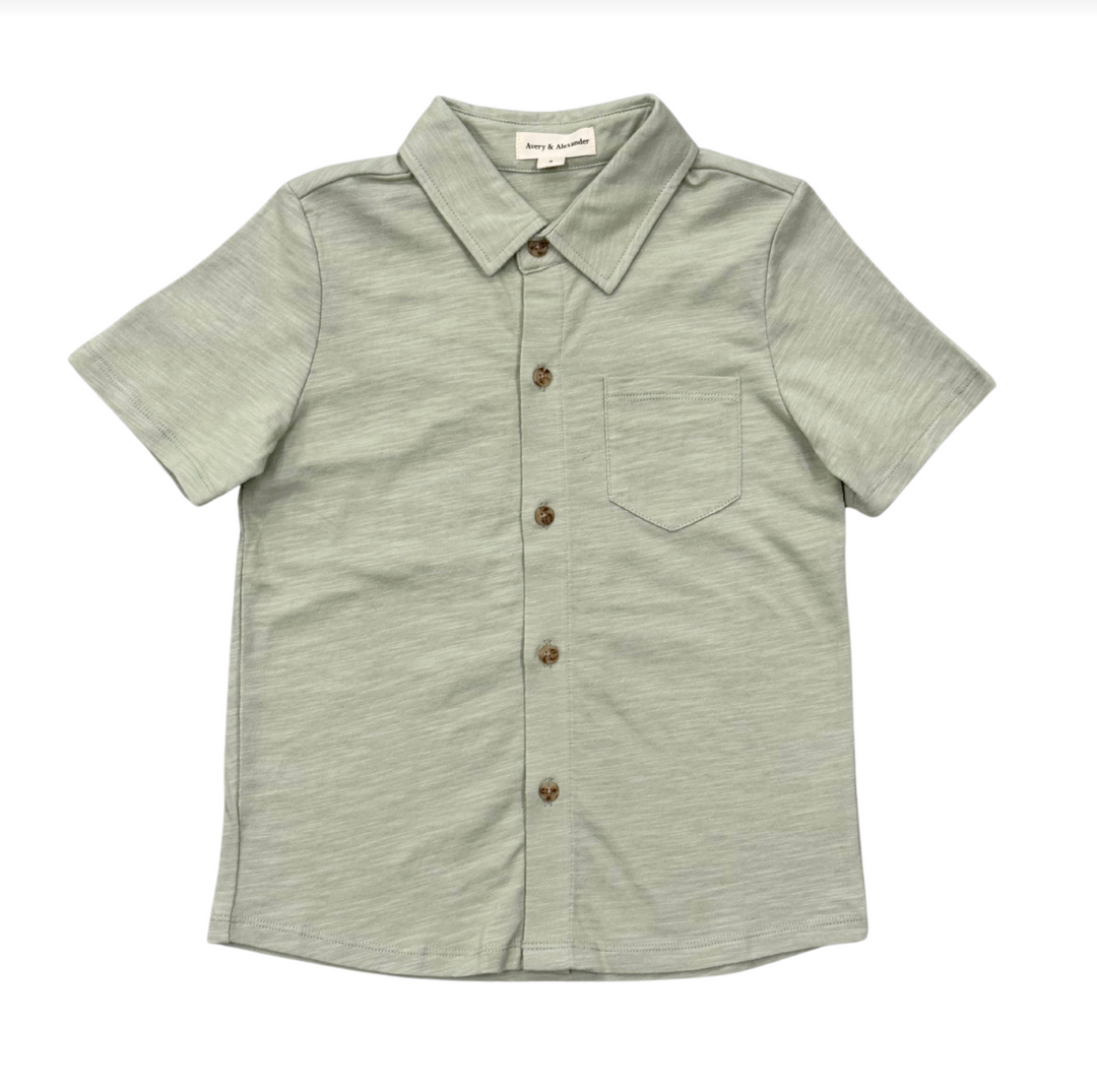 Avery & Alexander Collar Button Shirt - Desert Sage
