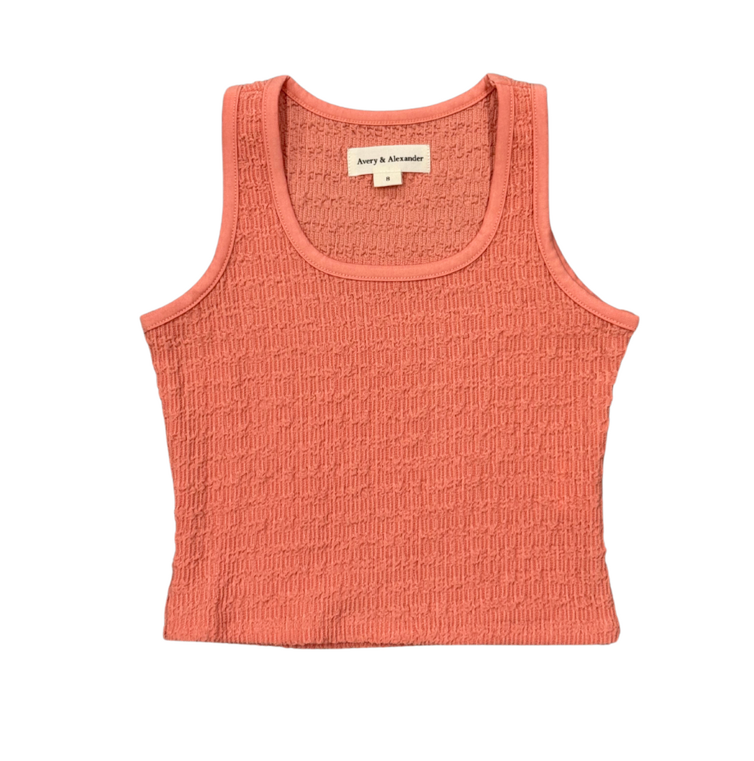 Avery & Alexander Textured Square Neck Tank - Coral