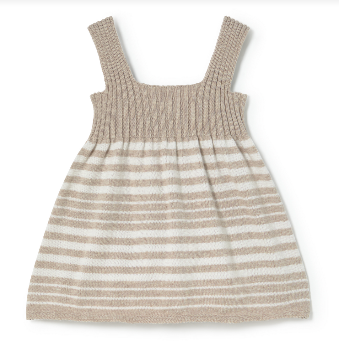 li & me Cintia Striped Knit Skirt - Cream Toasted