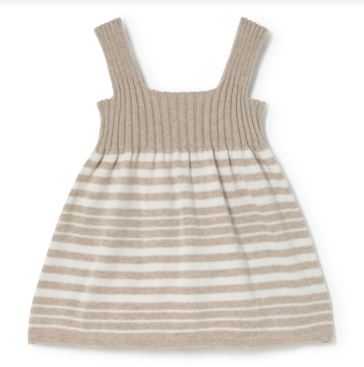 li & me Cintia Striped Knit Skirt - Cream Toasted