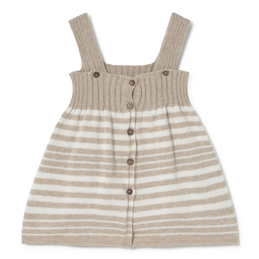 li & me Cintia Striped Knit Skirt - Cream Toasted