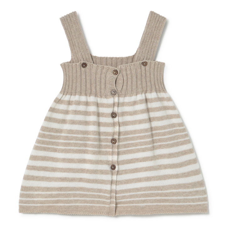li & me Cintia Striped Knit Skirt - Cream Toasted