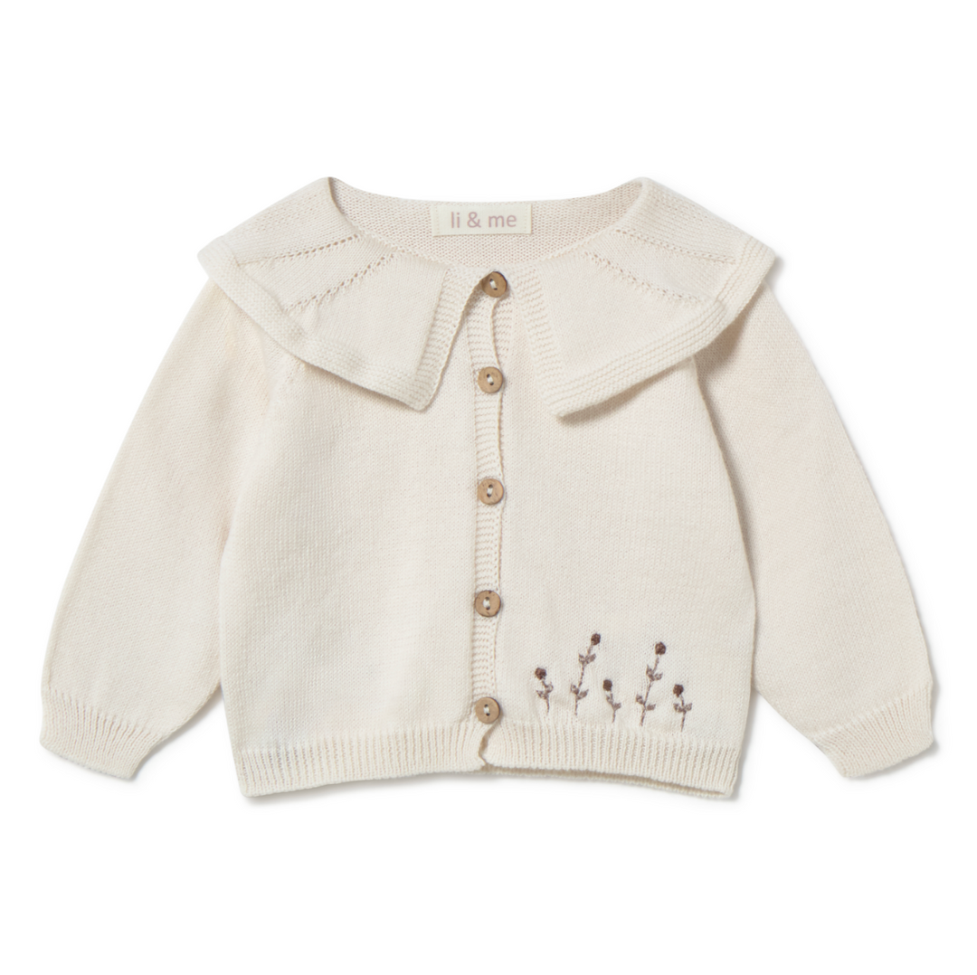 li & me Dahlia Embroidered Knit Cardigan