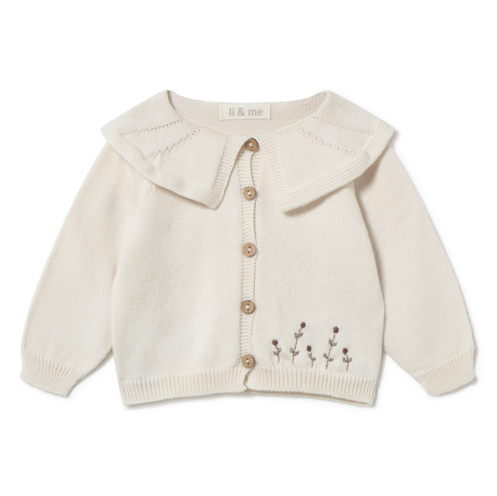 li & me Dahlia Embroidered Knit Cardigan
