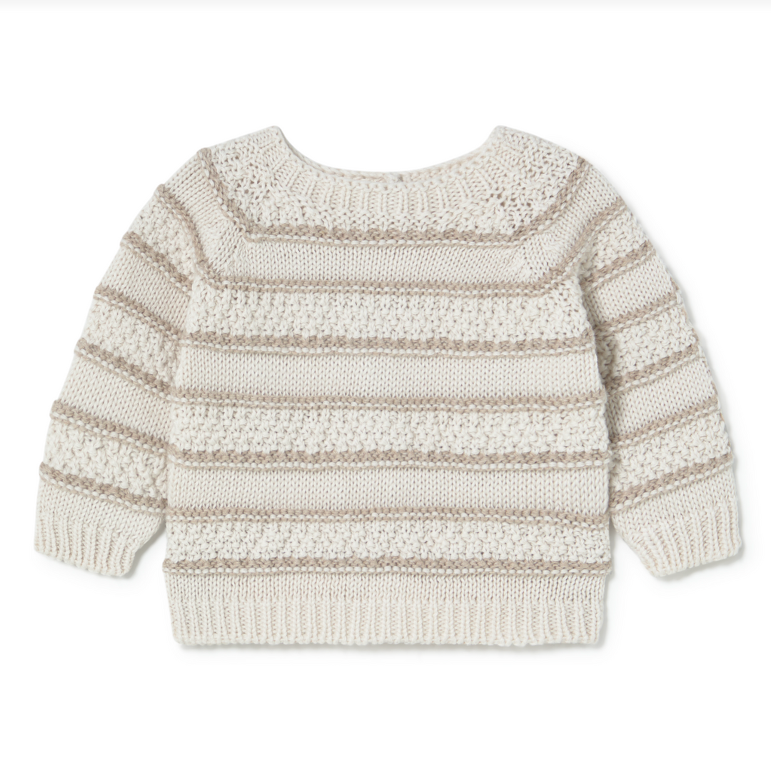 li & me Maverick Contrasting Stripe Knit Sweater