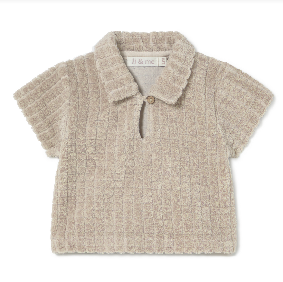 li & me Nathen Terry Polo Shirt - Toasted