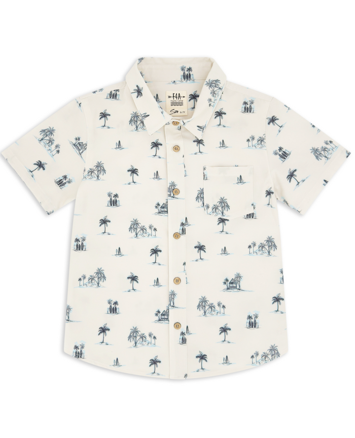 Feather 4 Arrow Button Down - Natural