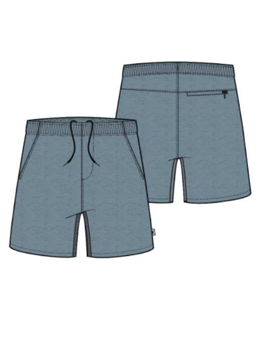 Billabong Crossfire Elastic Shorts - Washed Blue Heather