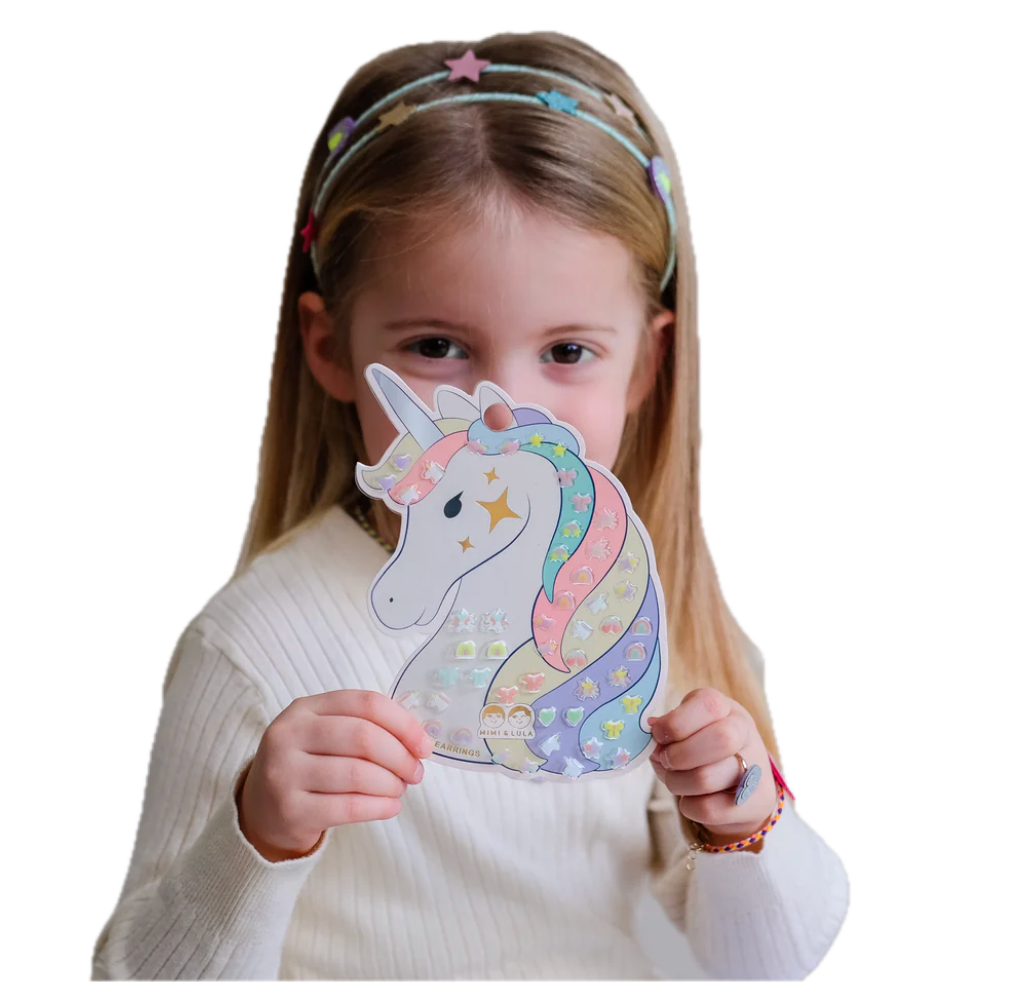 Mimi & Lula Unicorn Stick On Earrings