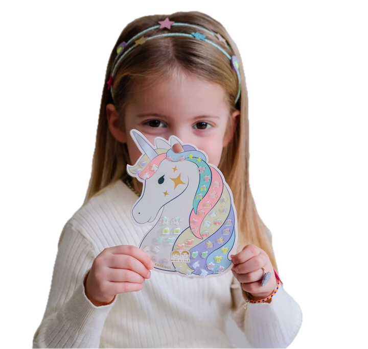 Mimi & Lula Unicorn Stick On Earrings