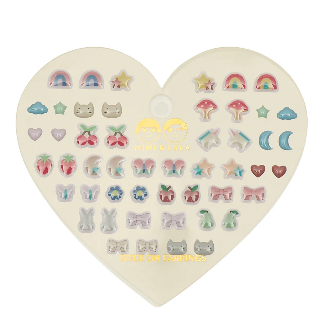 Mimi & Lula Mixed Novelty Stick On Earrings