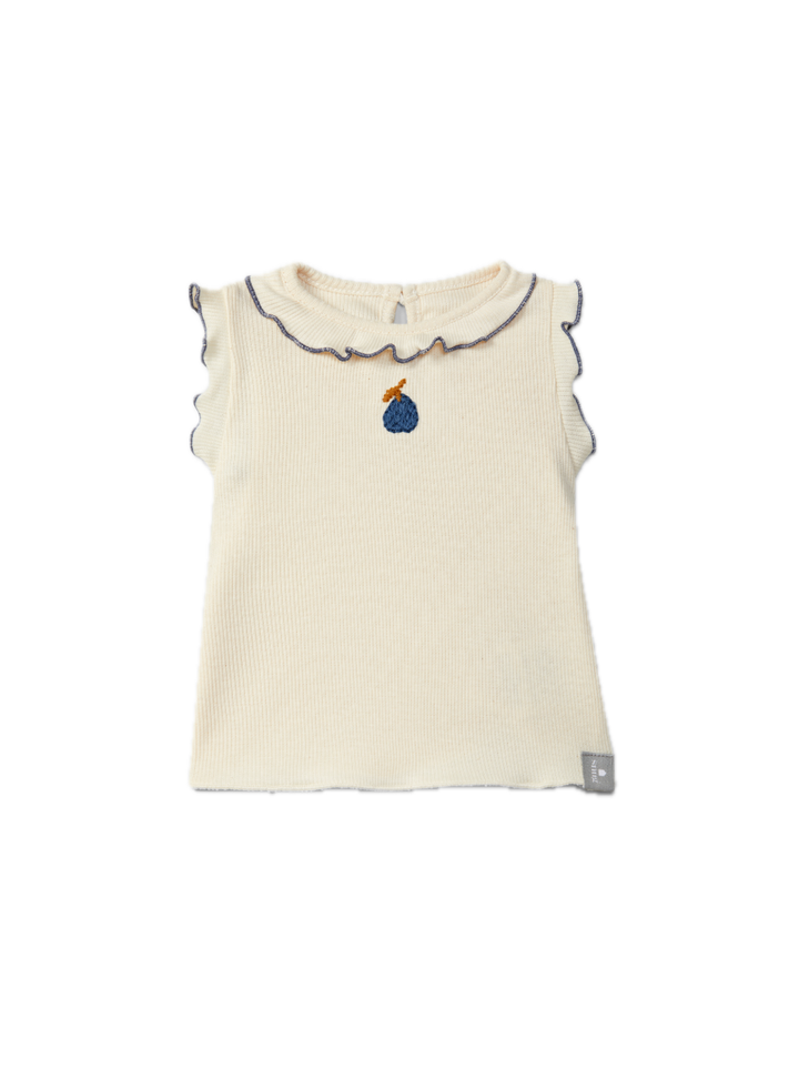 Snug Organic Embroidered Cap Sleeve Top