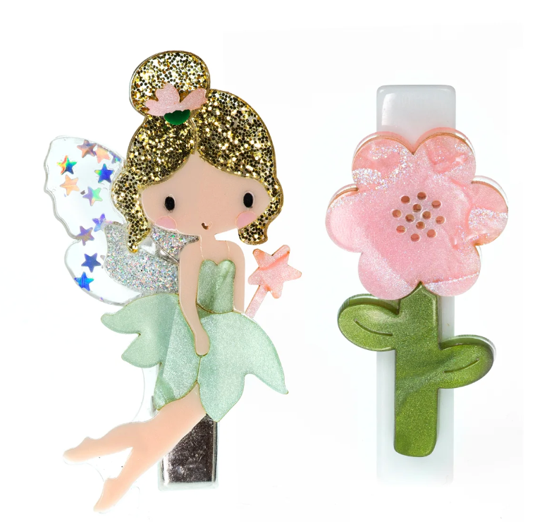 Lilies & Roses Fairy & Flower Pearlized Hair Clips