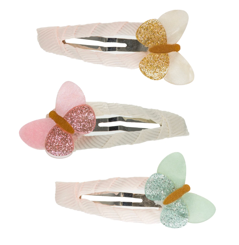 Lilies & Roses Butterflies Shimmer Snap Clips