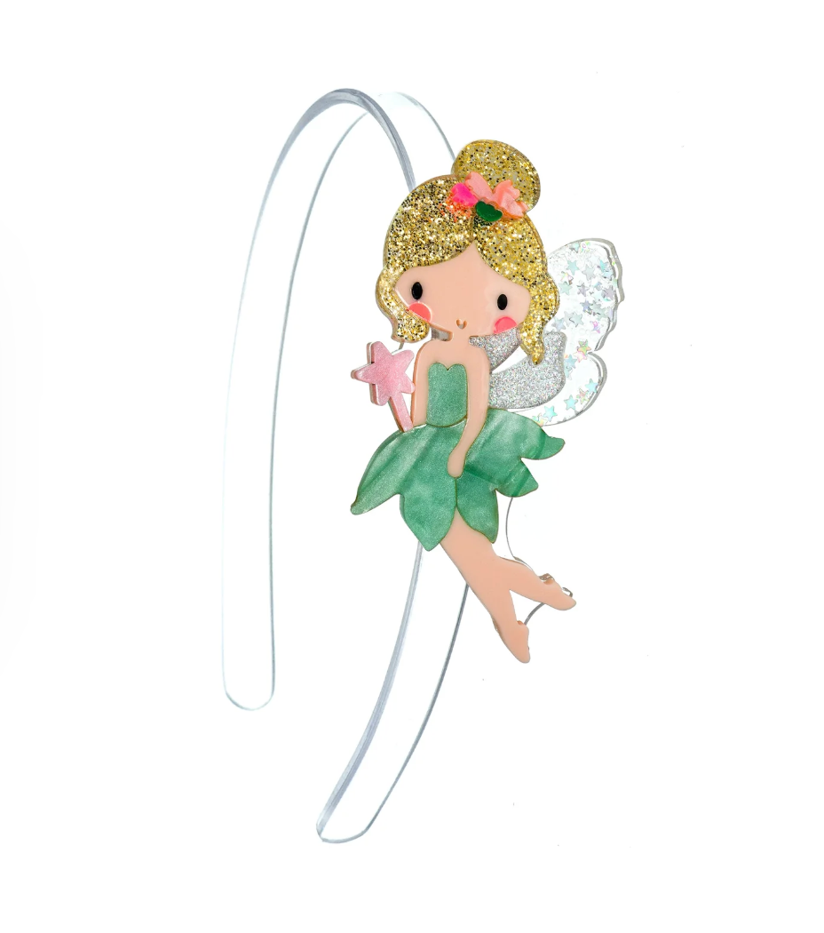 Lilies & Roses Fairy Pearlized Glitter Headband