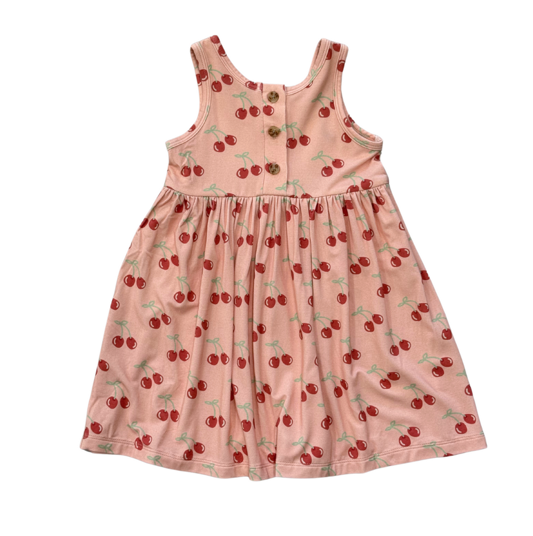 Babysprouts Henley Tank Dress - Cherries