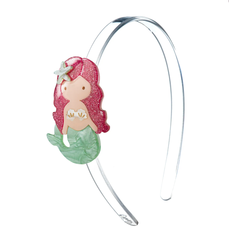 Lilies & Roses Mermaid Light Green Pearlized Headband
