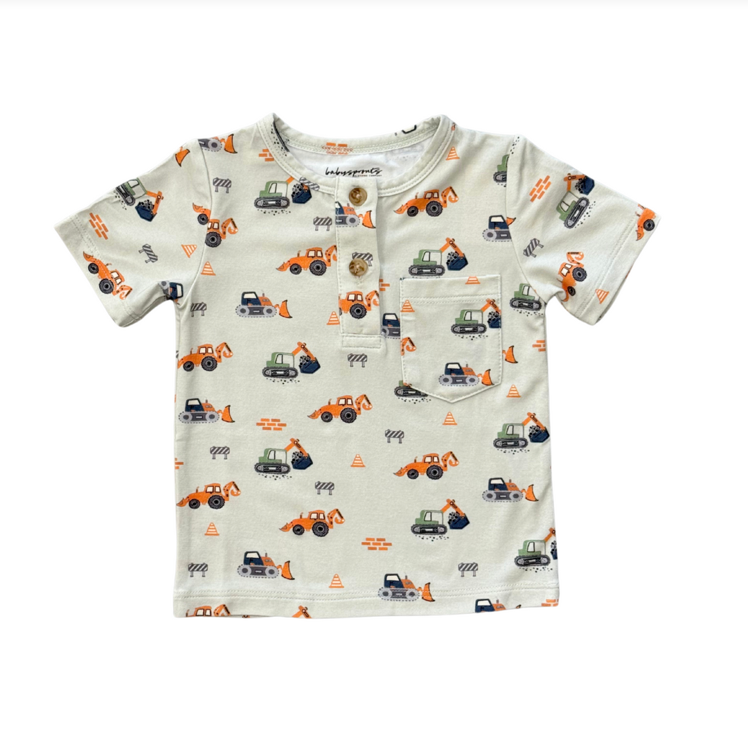 Babysprouts Short Sleeve Henley - Construction