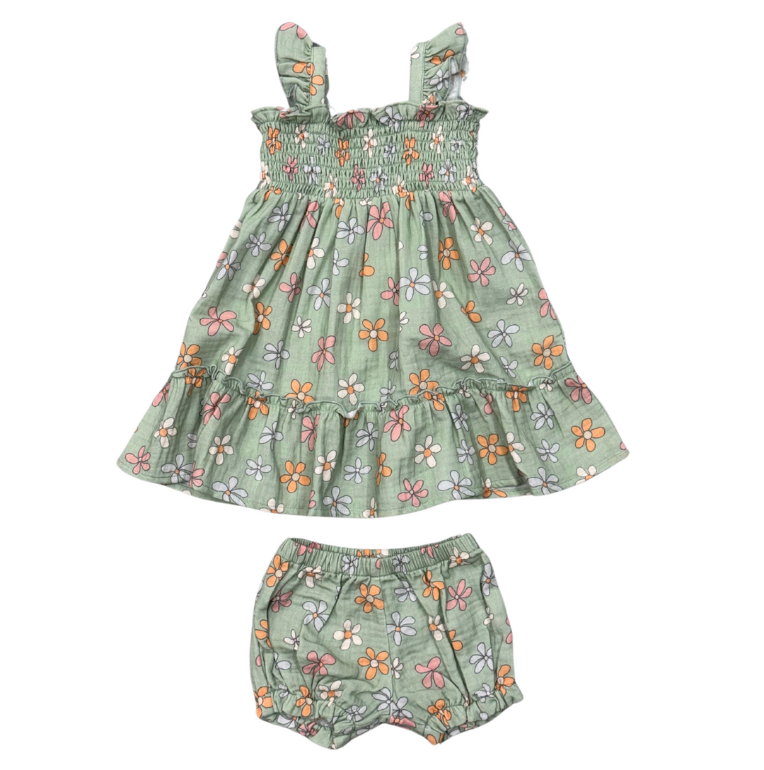 Babysprouts Flutter Dress Set - Sketched Daisy