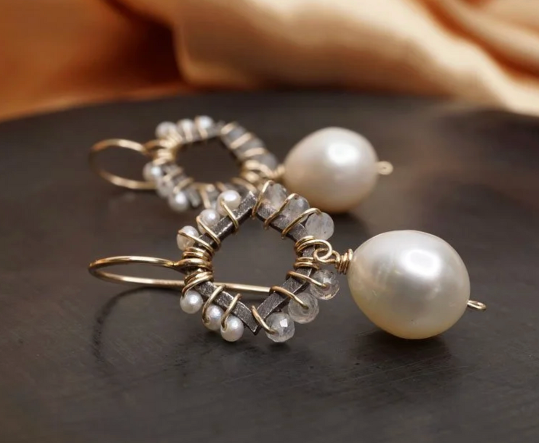 Calliope Stone Flower Earrings