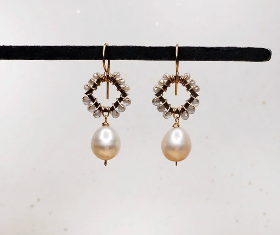 Calliope Stone Flower Earrings