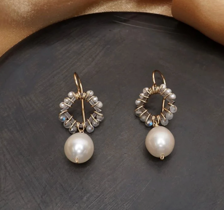 Calliope Stone Flower Earrings