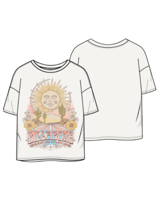 Billabong Sunsets Oversized T-Shirt - Salt Crystal