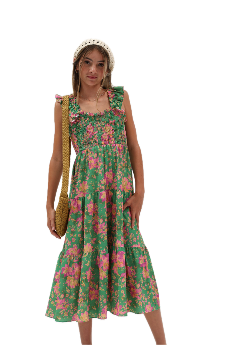 Tenly Dream Linen Zen Maxi Dress - Wildflower
