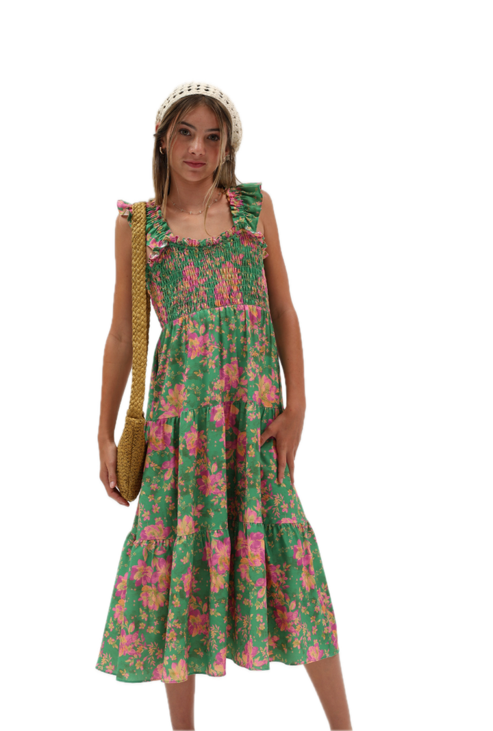 Tenly Dream Linen Zen Maxi Dress - Wildflower