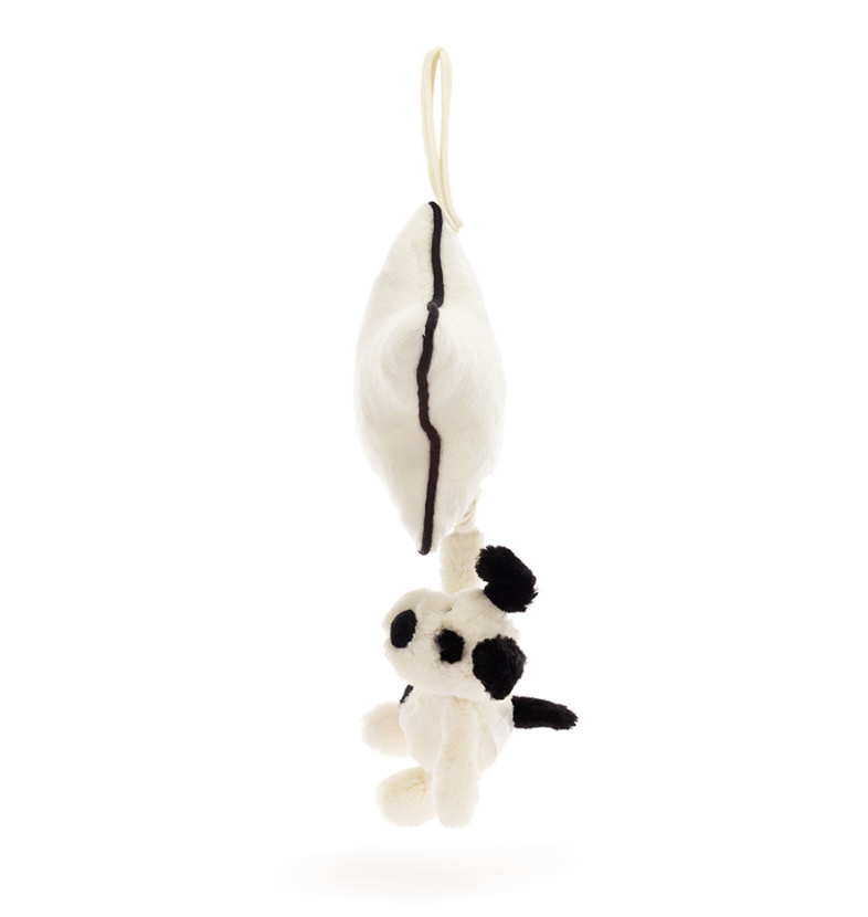 Jellycat Bashful Black & Cream Puppy Musical Pull