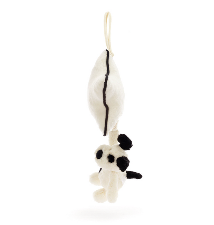 Jellycat Bashful Black & Cream Puppy Musical Pull