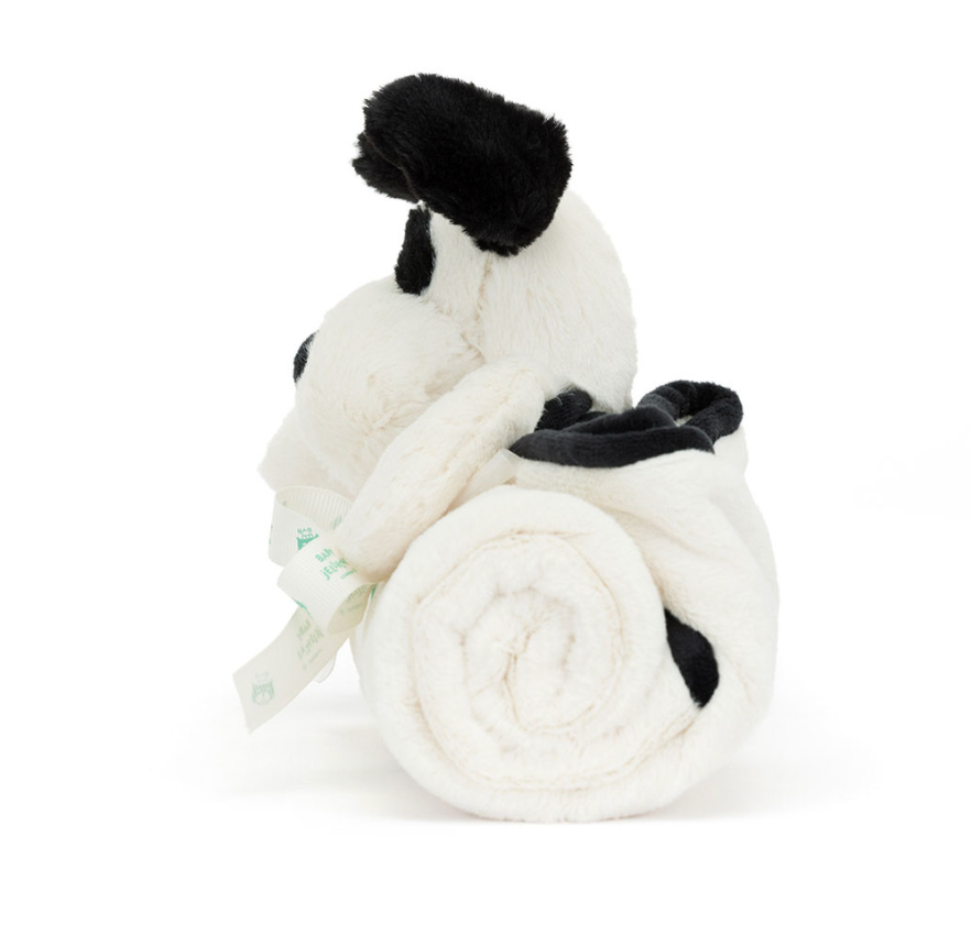 Jellycat Bashful Black & Cream Puppy Blankie