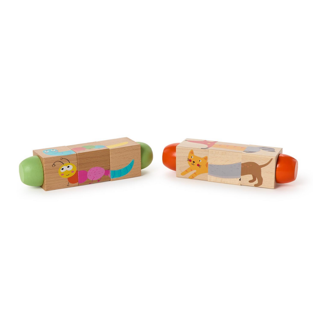 Cupcakes & Cartwheels Wooden Twist Block Puzzle