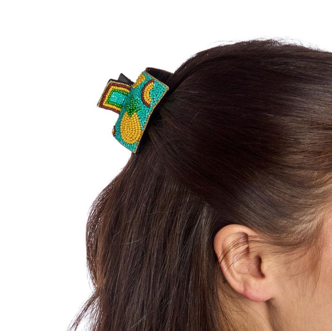 Cupcakes & Cartwheels Fruity Cuties Hand Beaded Claw Clips