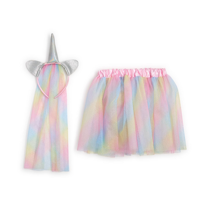 Cupcakes & Cartwheels Over the Rainbow Dress Up Unicorn Tutu & Headband Set