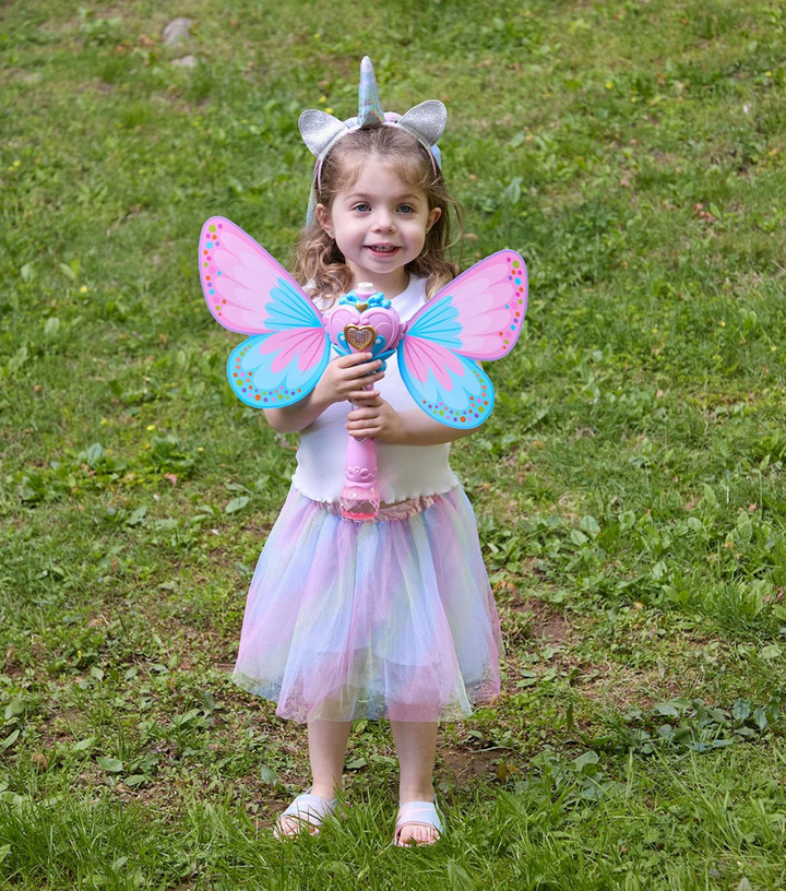 Cupcakes & Cartwheels Over the Rainbow Dress Up Unicorn Tutu & Headband Set