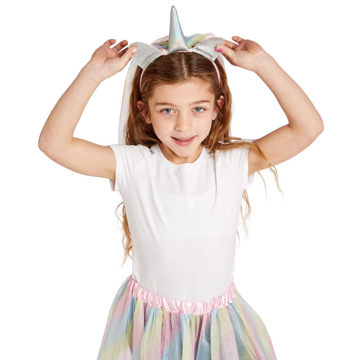 Cupcakes & Cartwheels Over the Rainbow Dress Up Unicorn Tutu & Headband Set