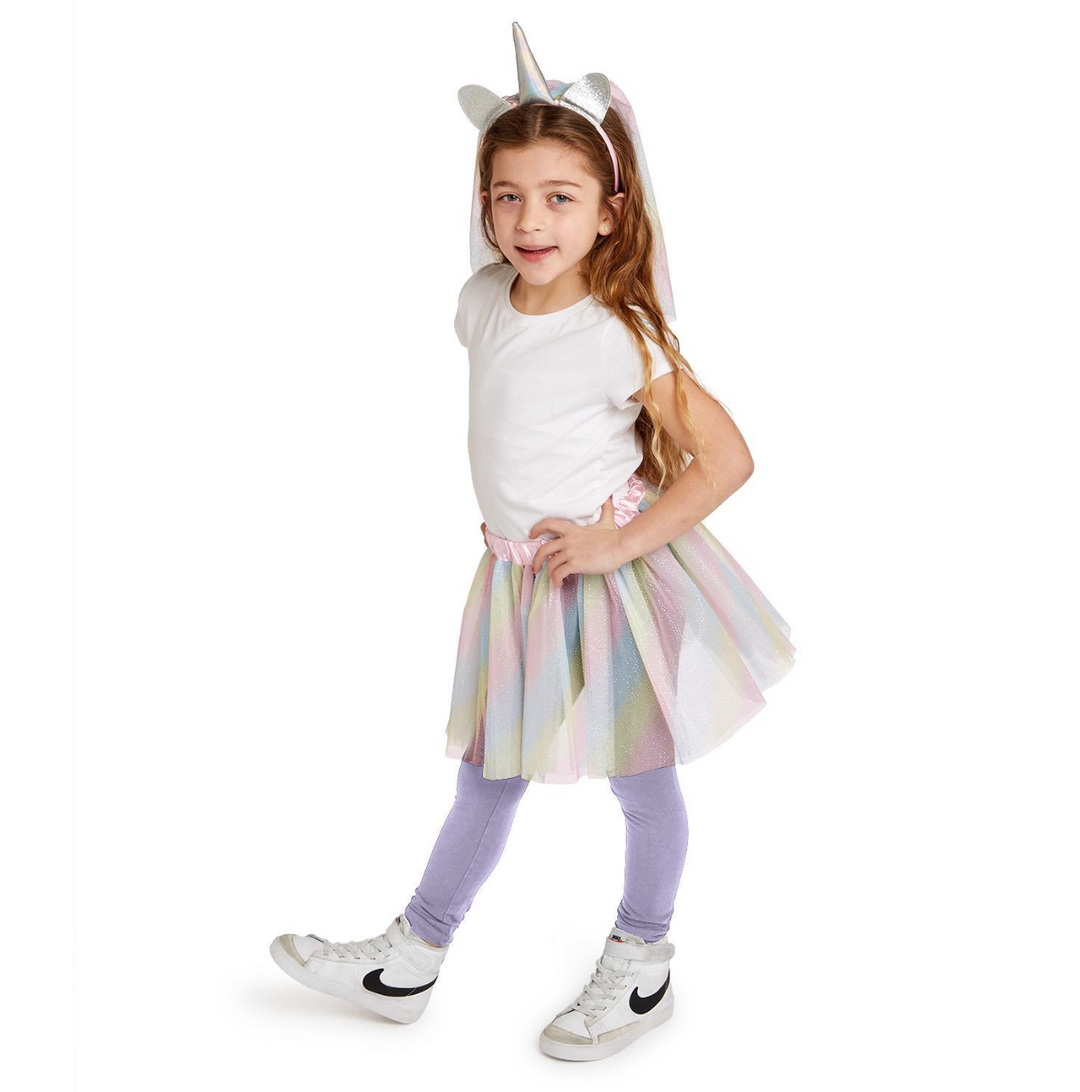 Cupcakes & Cartwheels Over the Rainbow Dress Up Unicorn Tutu & Headband Set
