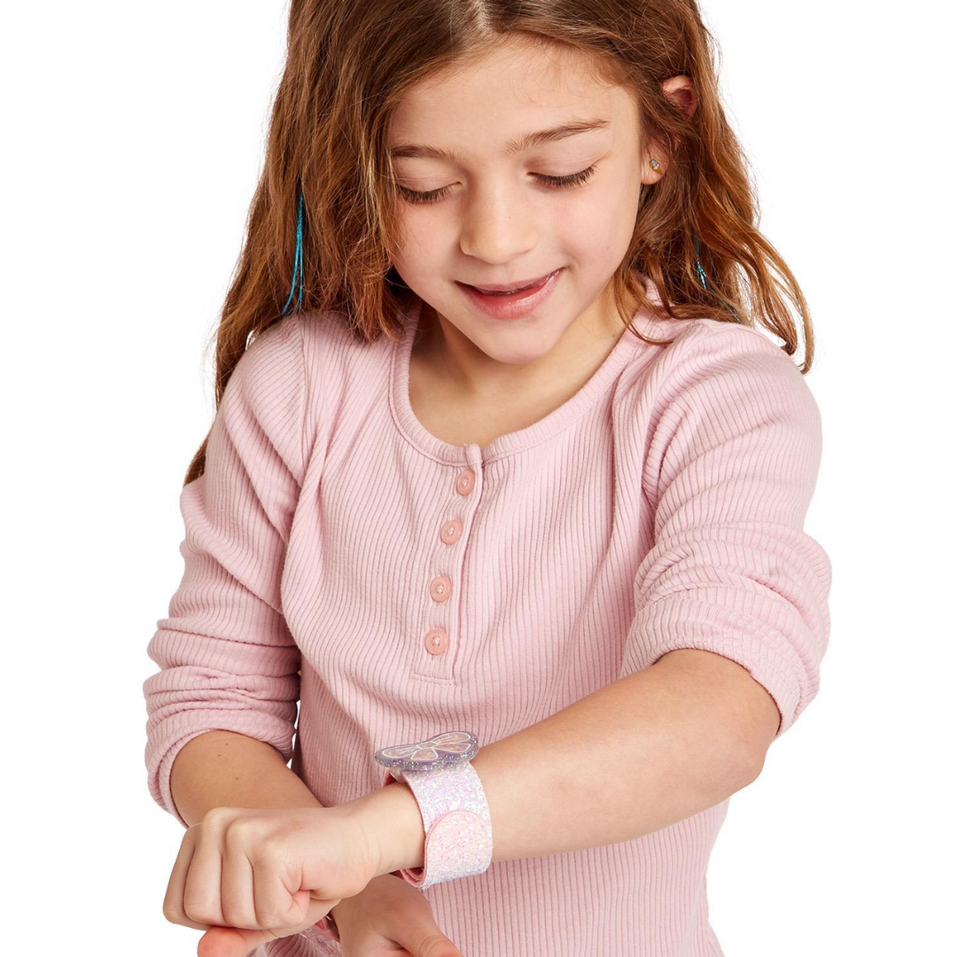 Cupcakes & Cartwheels Sparkling Bow Slap Bracelet