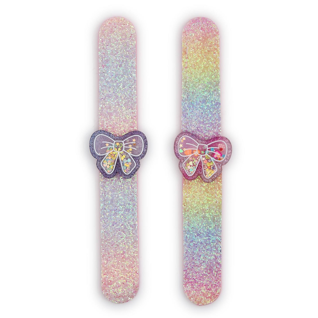 Cupcakes & Cartwheels Sparkling Bow Slap Bracelet