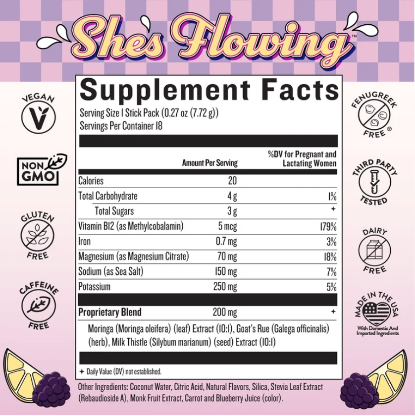 Legendairy Milk She's Flowing Lactation Drink Mix