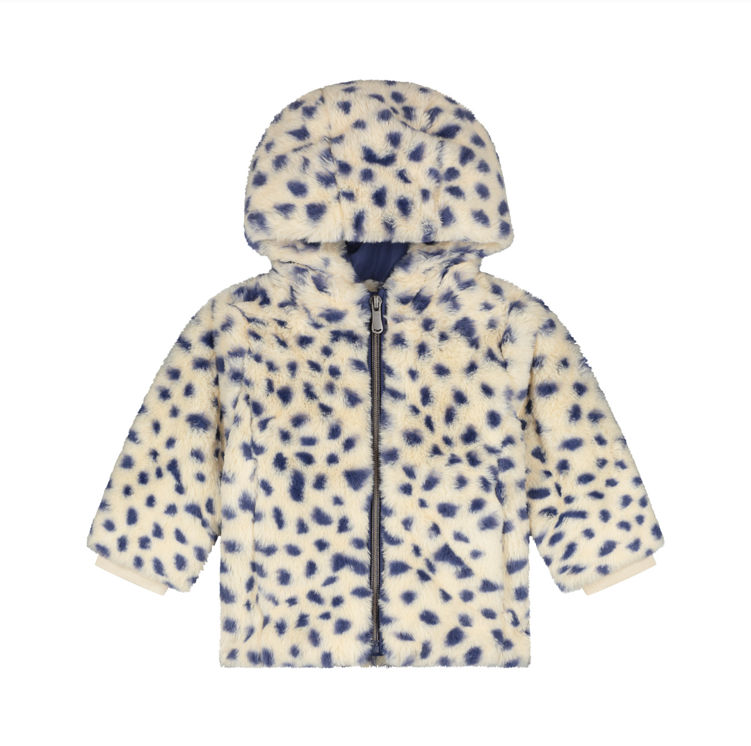 Babyface Faux Fur Jacket - Blueberry