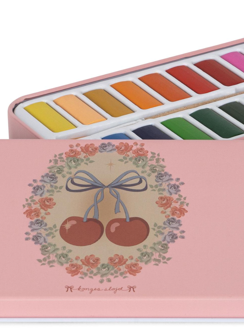 Konges Slojd Water Colors Tin Box - Cherry Bow