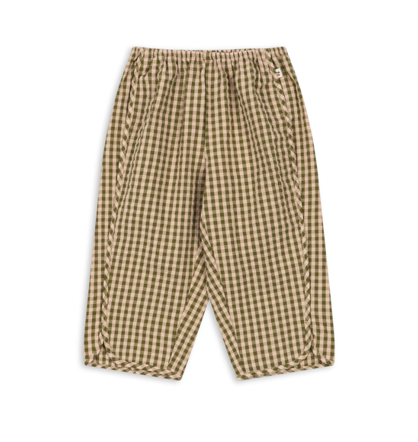 Konges Slojd Kim Slit Pants - Avocado Check