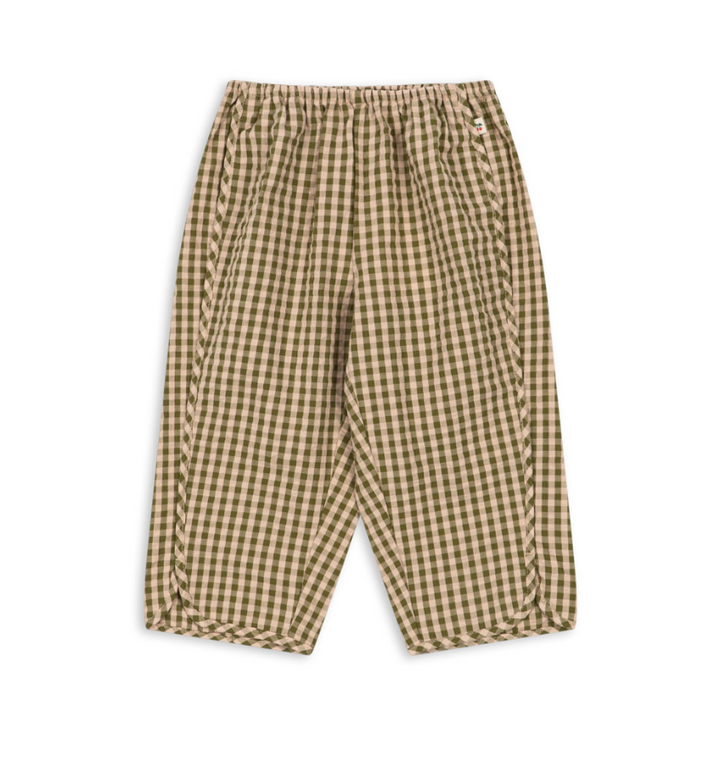 Konges Slojd Kim Slit Pants - Avocado Check