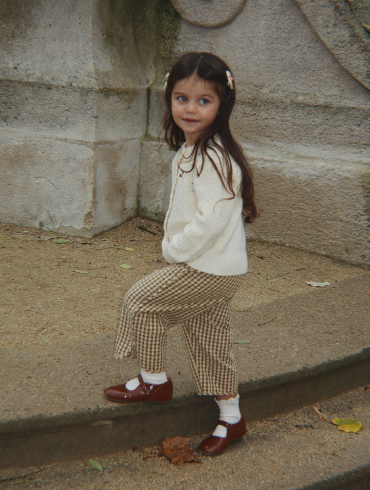 Konges Slojd Kim Slit Pants - Avocado Check