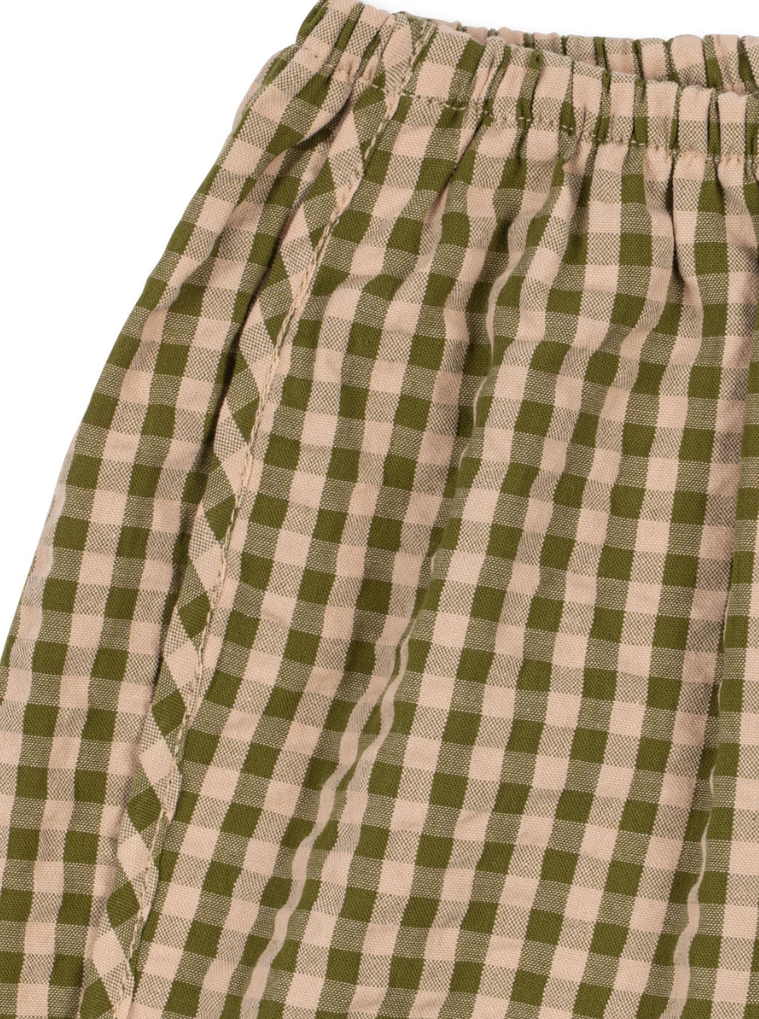 Konges Slojd Kim Slit Pants - Avocado Check