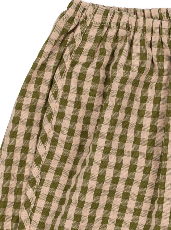 Konges Slojd Kim Slit Pants - Avocado Check