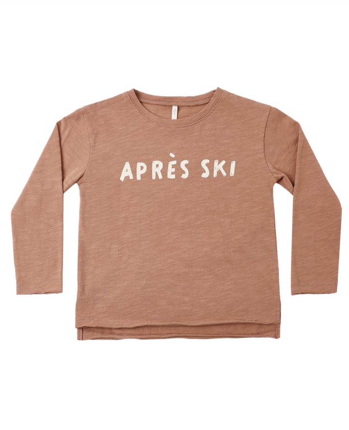Rylee + Cru Raw Edge Long Sleeve Tee - Apres Ski