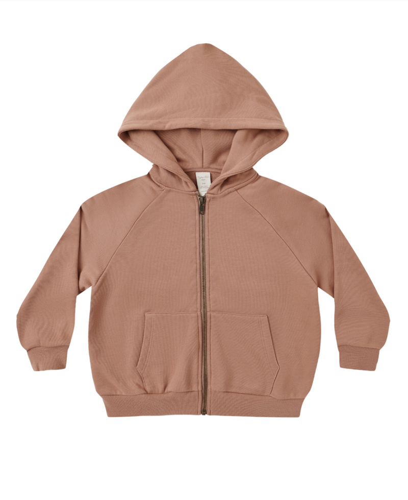 Rylee + Cru Zip Raglan Hoodie - Clay
